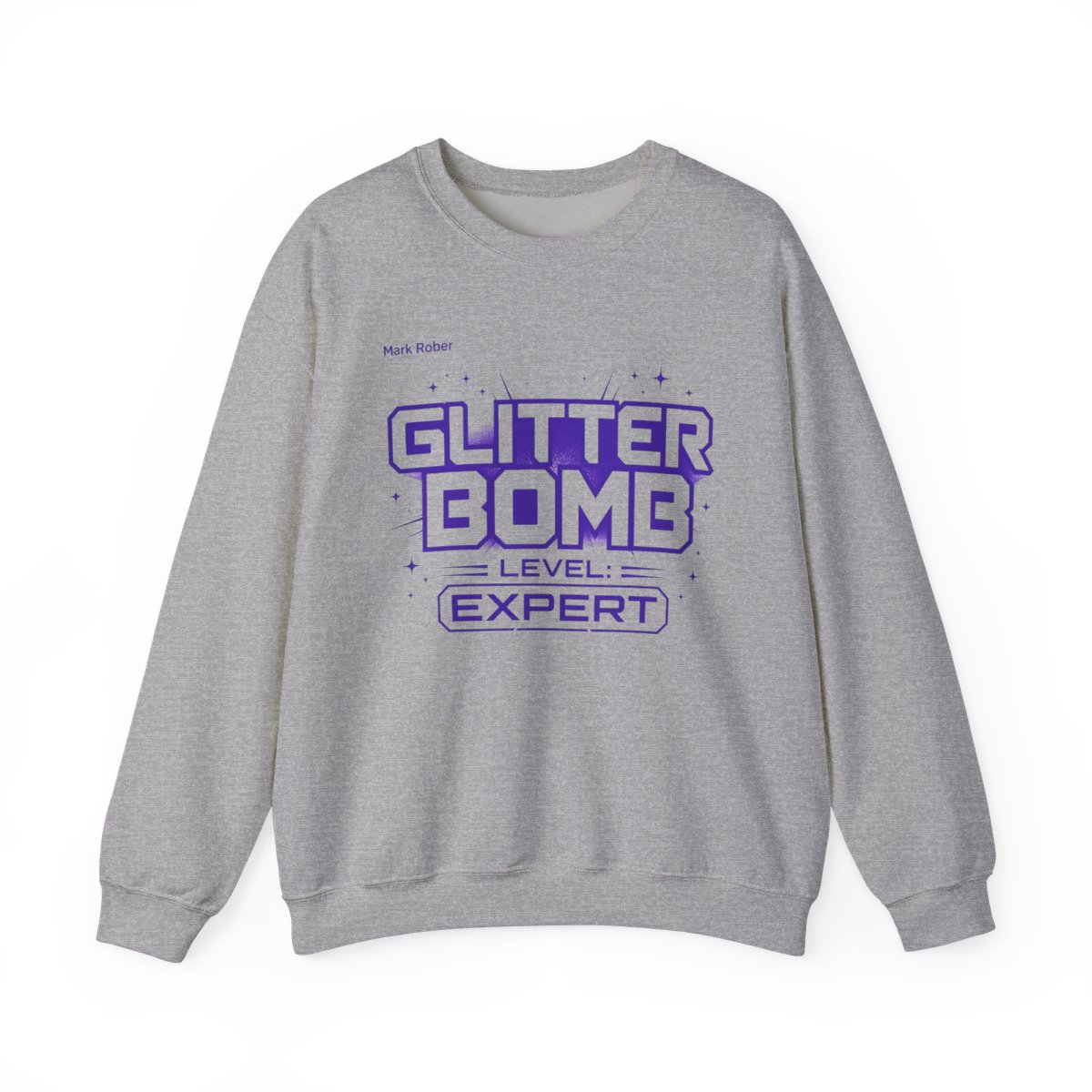 Mark Rober "Glitter Bomb Level: Expert" Crewneck — official Mark Rober Sweatshirts