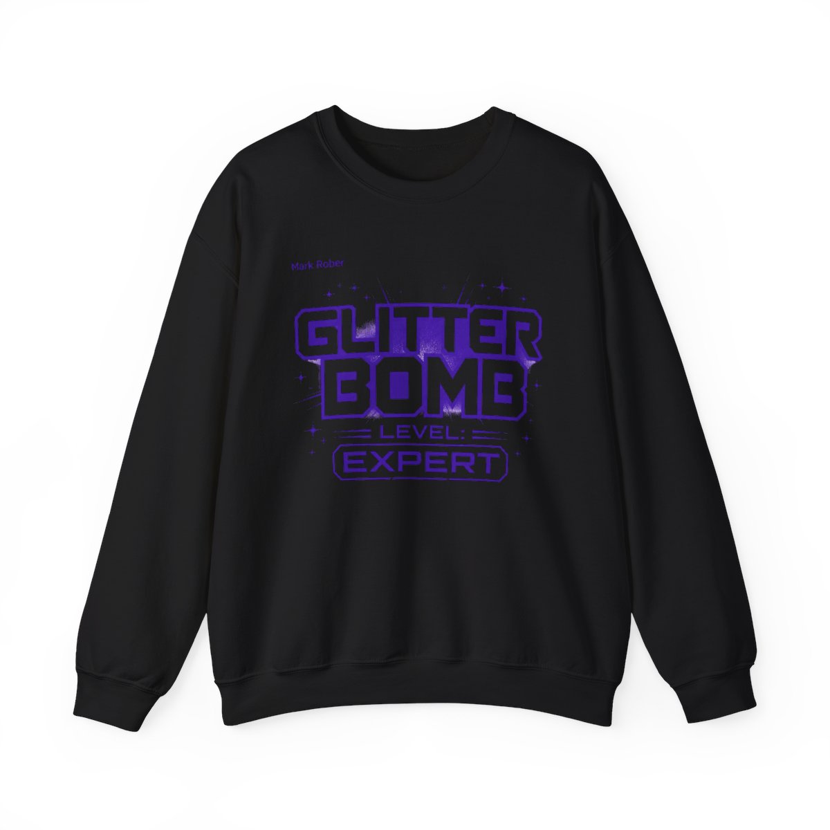Mark Rober "Glitter Bomb Level: Expert" Crewneck - alternate angle 2, merchandise