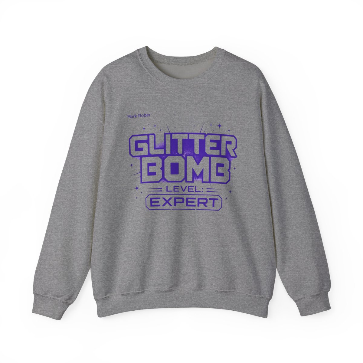 Mark Rober "Glitter Bomb Level: Expert" Crewneck - alternate angle 3, merchandise
