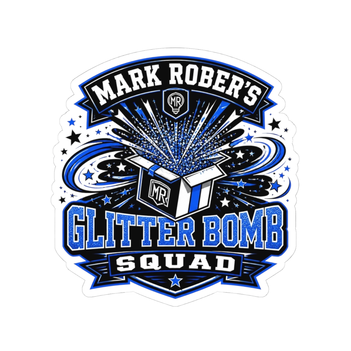 Mark Rober "Glitter Bomb" Sticker