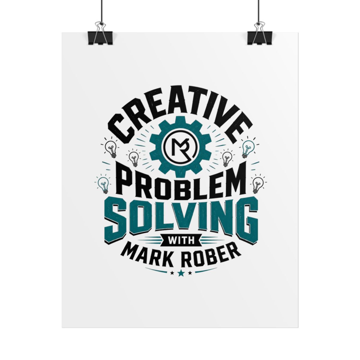 Mark Rober "Creative Problem Solving" Poster — official Mark Rober Posters & Wall Art