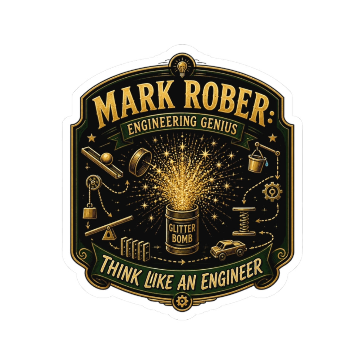 Mark Rober "Mark Rober: Engineering Genius" Sticker - Official stickers merchandise