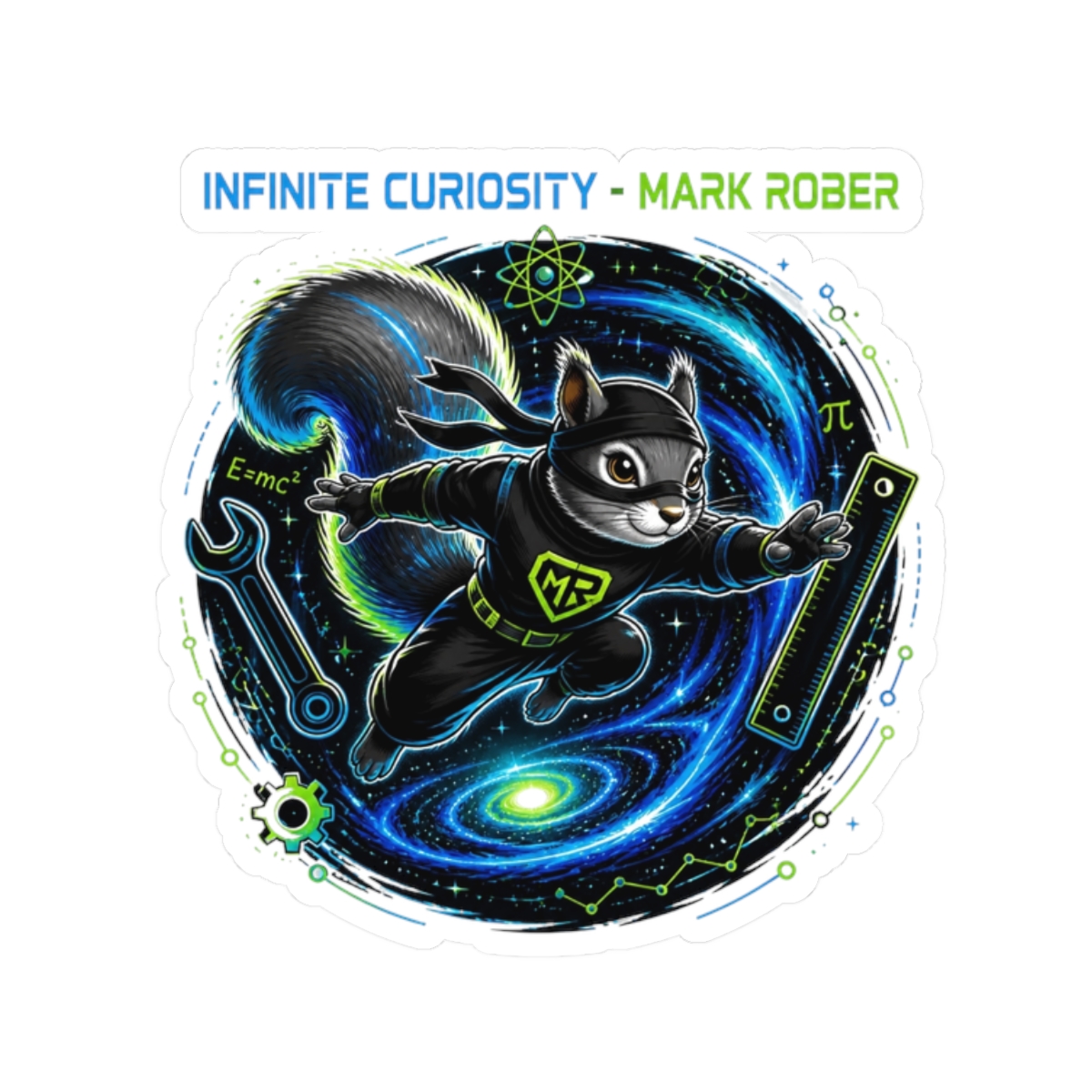 Mark Rober "Infinite Curiosity - Mark Rober" Sticker - Official Stickers merchandise