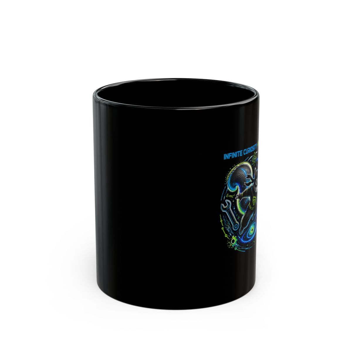Mark Rober "Infinite Curiosity - Mark Rober" Black Mug - Official mugs merchandise