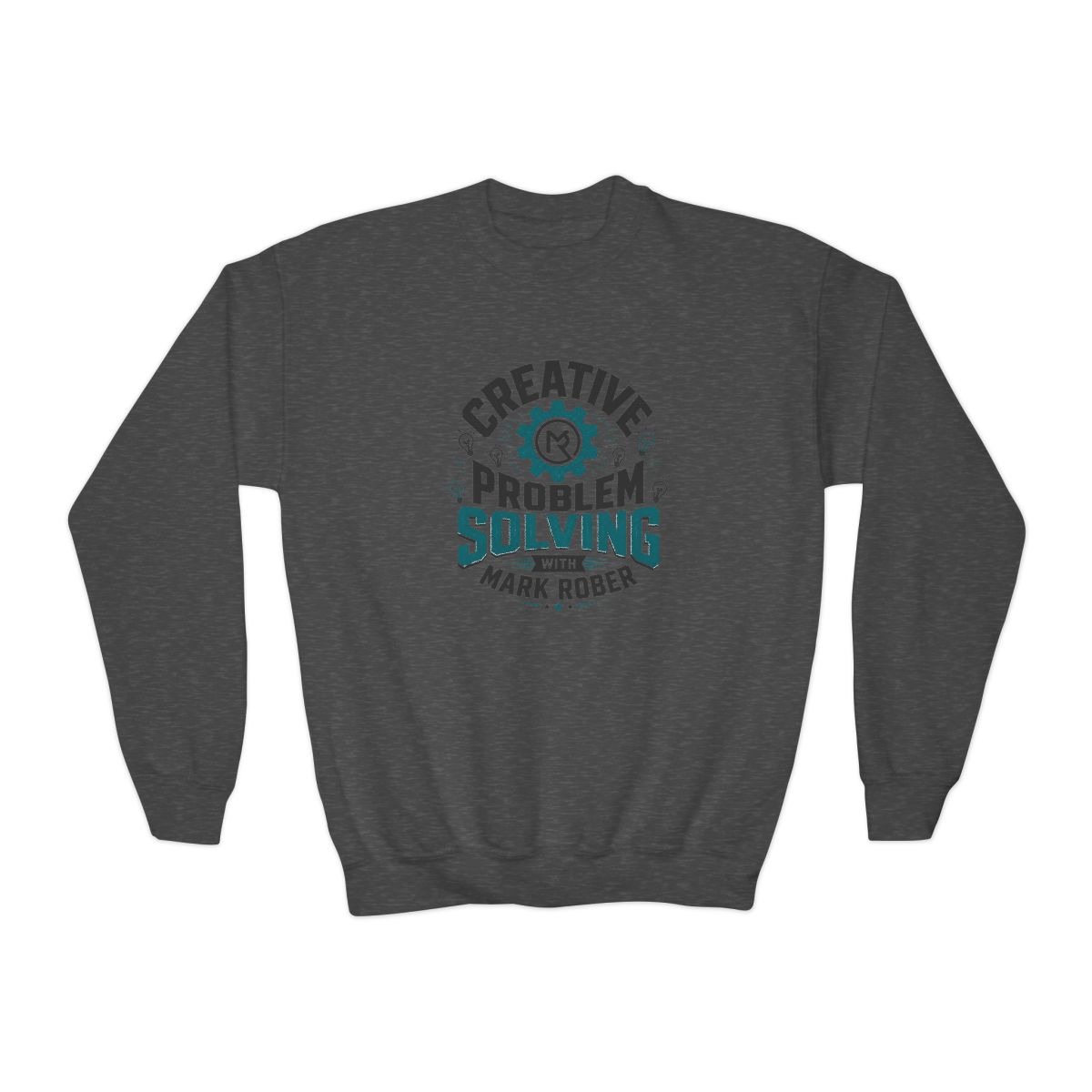 Mark Rober "Creative Problem Solving" Kids Crewneck - alternate angle 2, merchandise