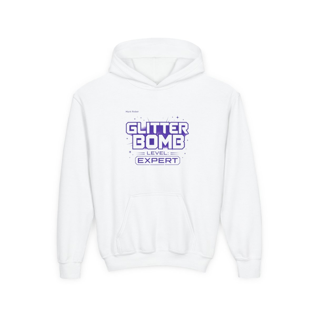 Mark Rober "Glitter Bomb Level: Expert" Kids Hoodie — official Mark Rober Hoodies