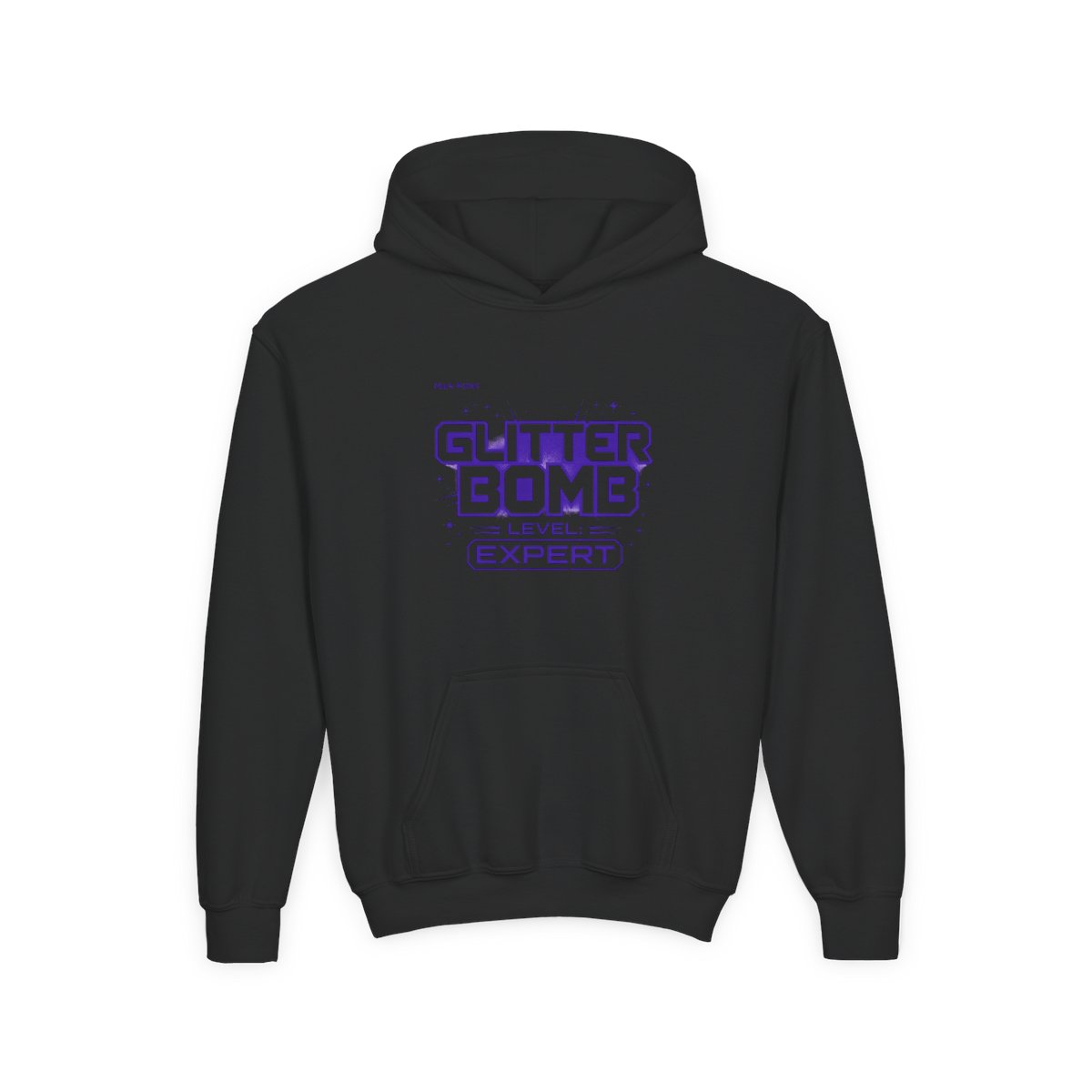 Mark Rober "Glitter Bomb Level: Expert" Kids Hoodie - alternate angle 2, merchandise